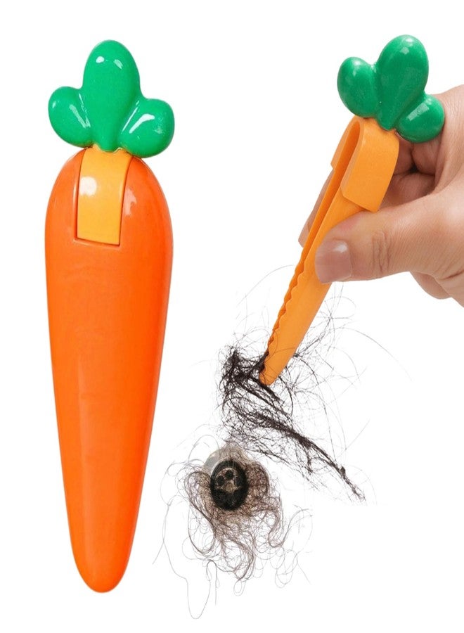 SHOPONIL 1Pc Drain Hair Catcher, Carrot Shaped Wall Mounted Drain Hair Catcher, Hair tweezer Cleaning Clip Tool Avoid clogged drains for Bathroom,Shower Room,Kitchen,Stain Cleaner Around Sink - Image 1